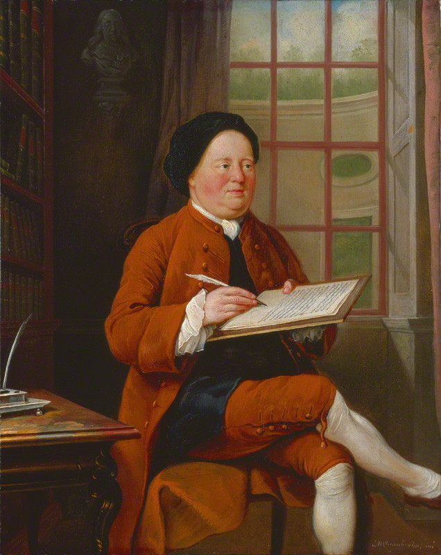 Samuel Richardson ca. 1754 by Mason Chamberlin oil on Copper NPG 6435 London